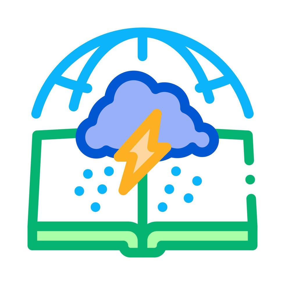 meteorologie wetenschap icoon vector schets illustratie