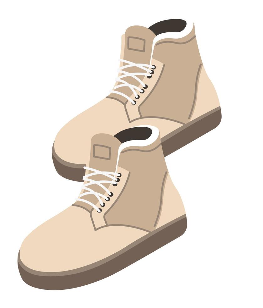 winter laarzen, modieus schoenen en kleren vector