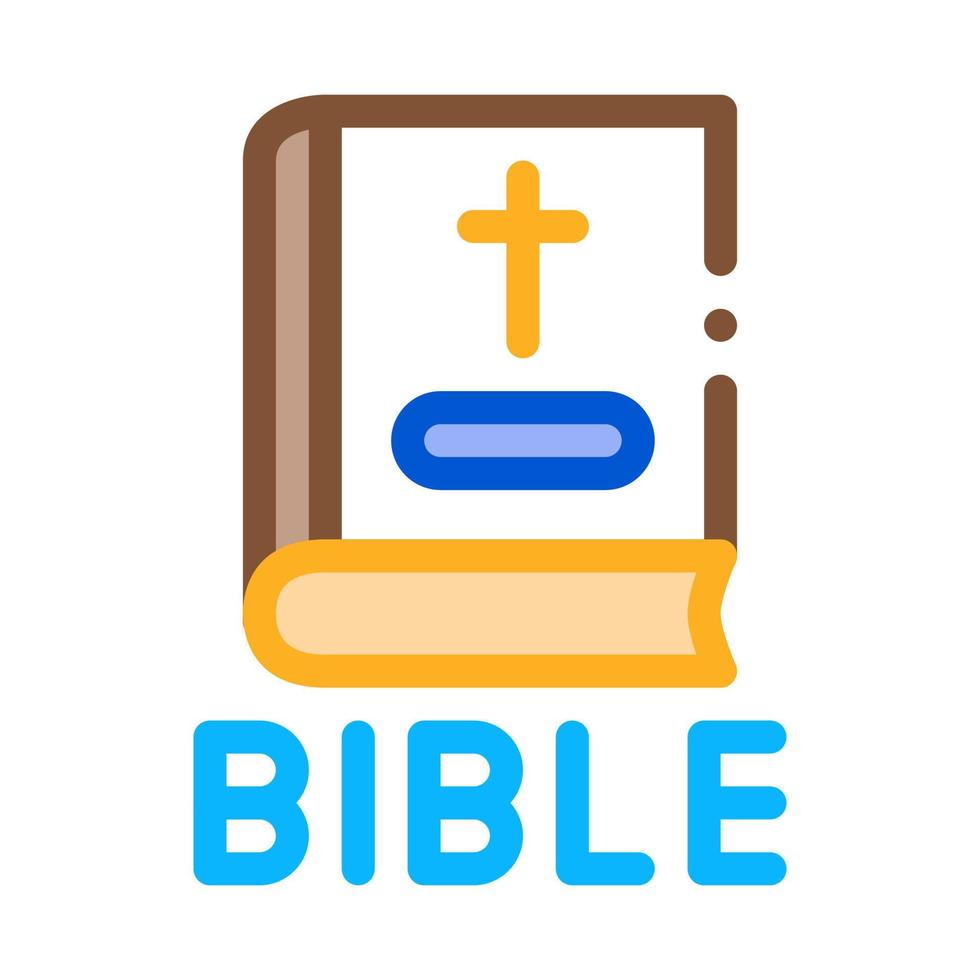 heilig Bijbel van christenen icoon vector schets illustratie