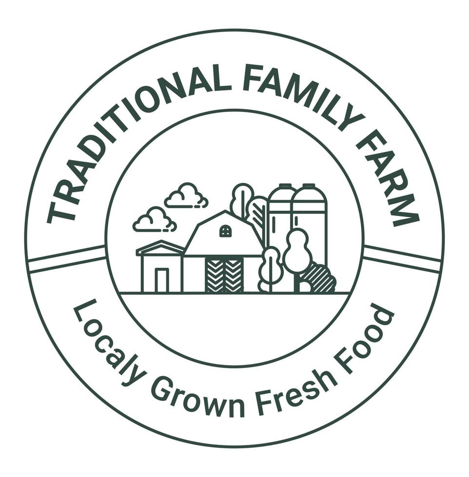 traditioneel familie boerderij, plaatselijk gegroeid vers voedsel vector