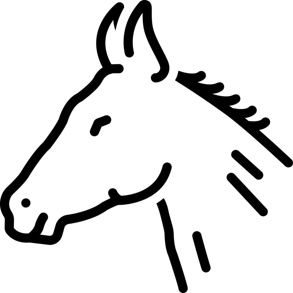 lijn pictogram voor paard vector