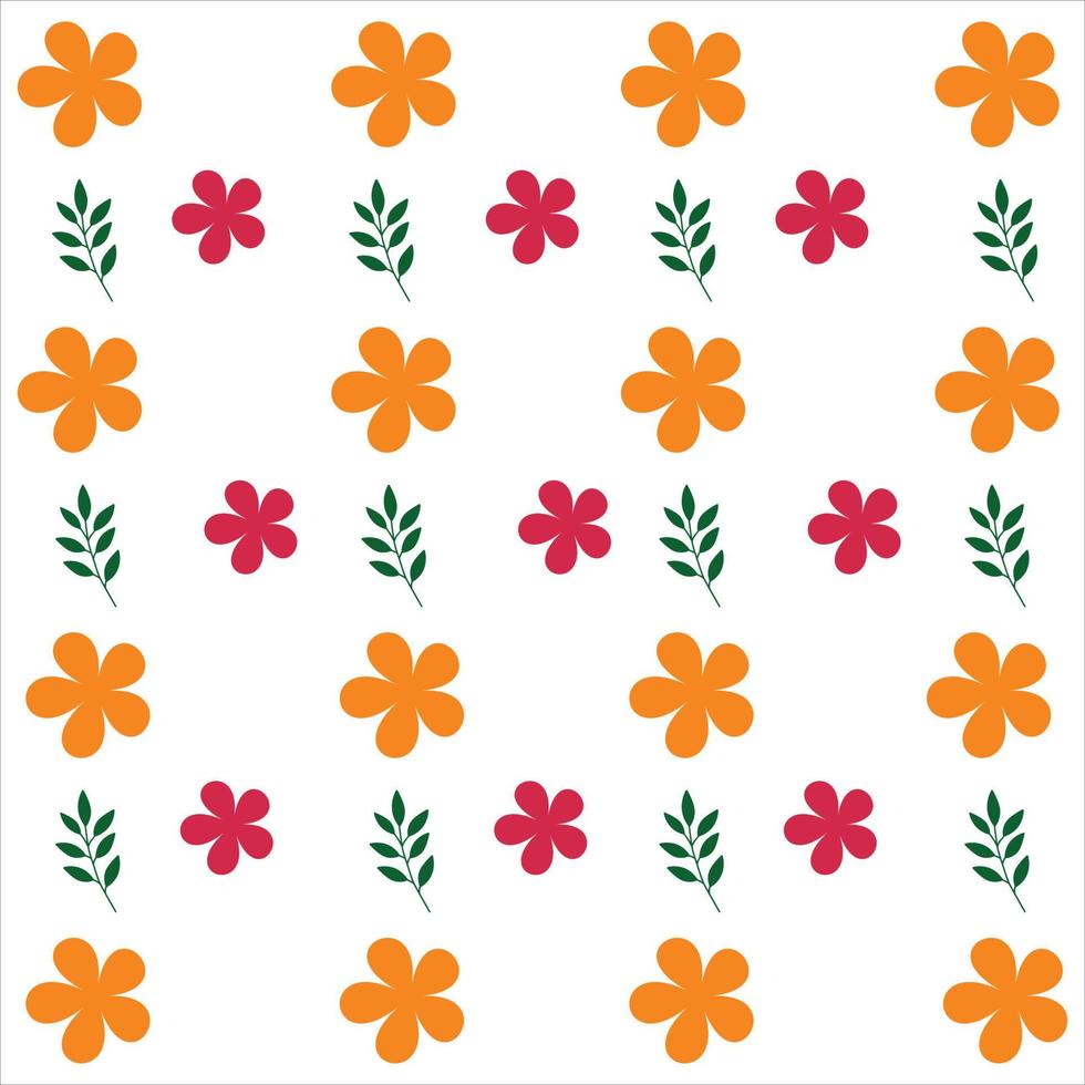 bloemen en bladeren patroon vector