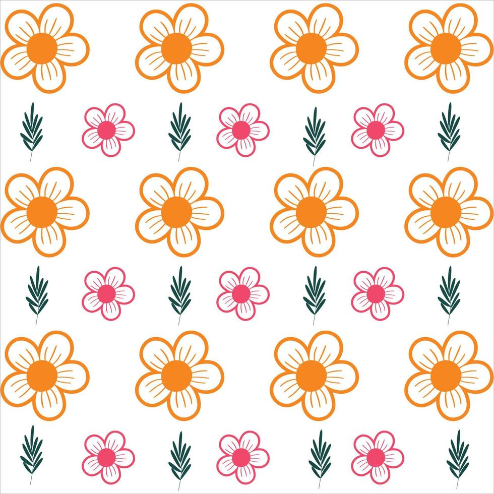 bloemen en bladeren patroon vector