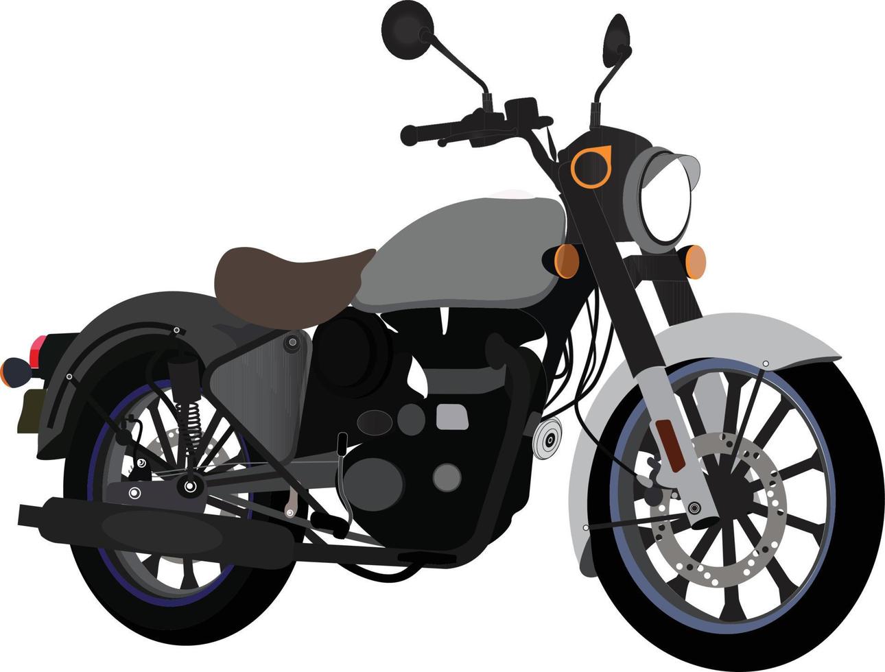 motorfiets silhouet geïsoleerd Aan wit achtergrond vector