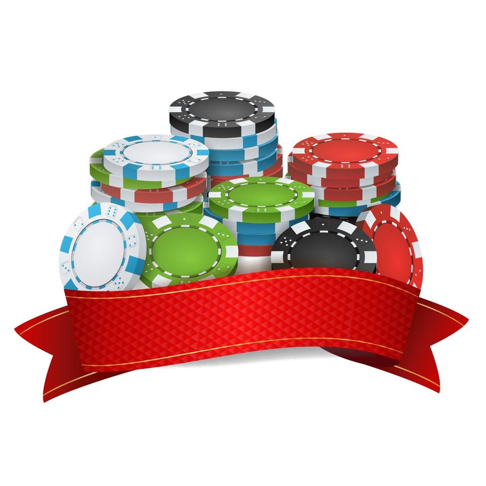 online casino winnaar achtergrond vector. poker chips illustratie. contant geld winnend prijs geld concept illustratie vector