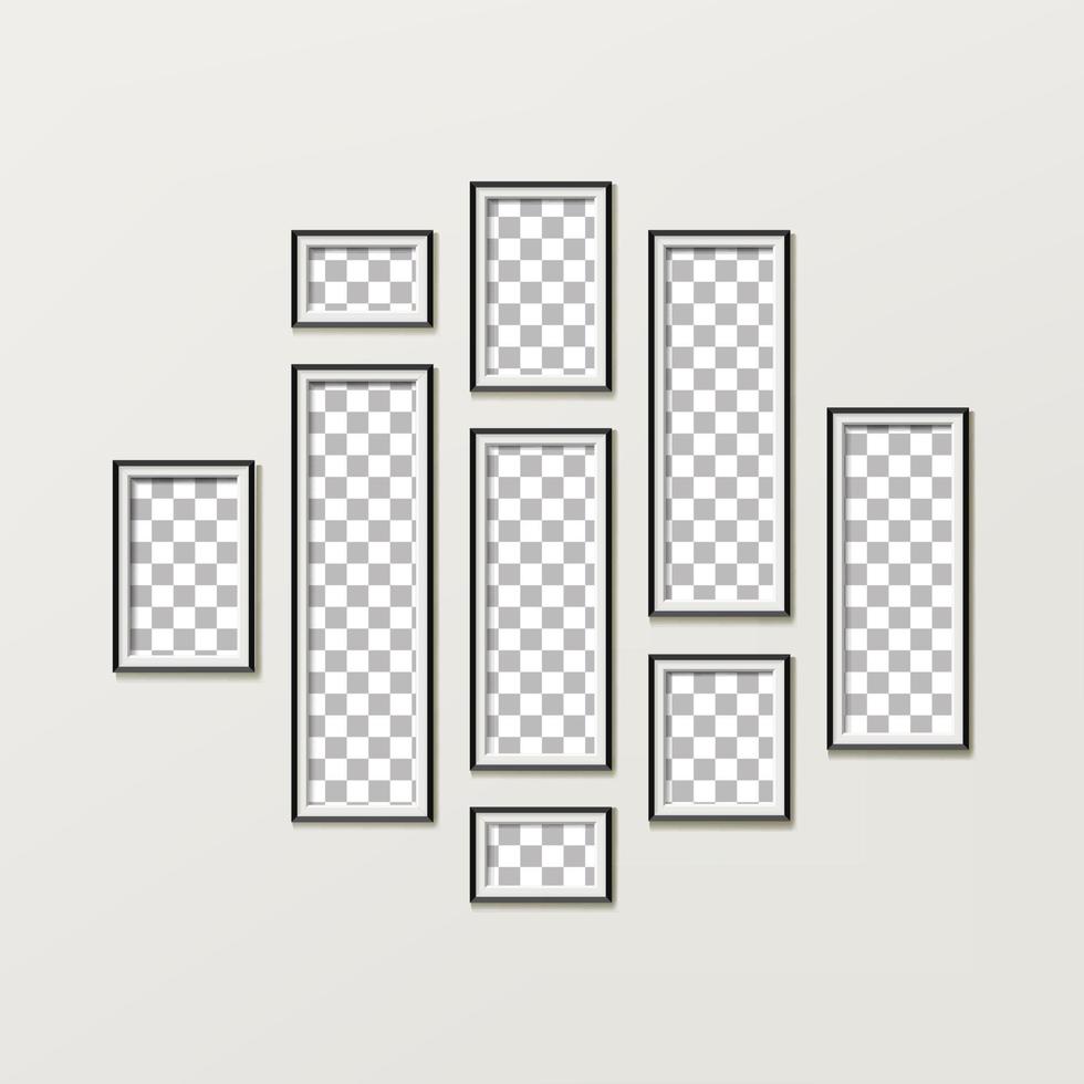 blanco afbeelding kader sjabloon samenstelling reeks vector illustratie