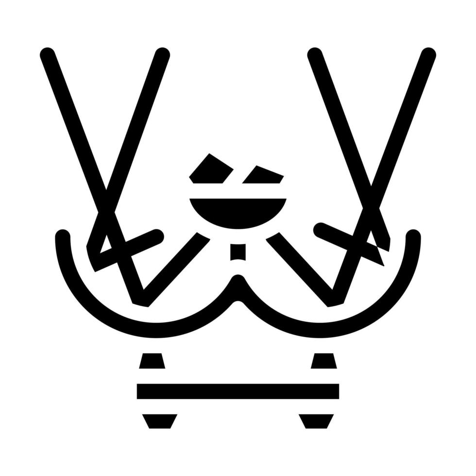 zonnig bbq glyph icoon vector illustratie vlak