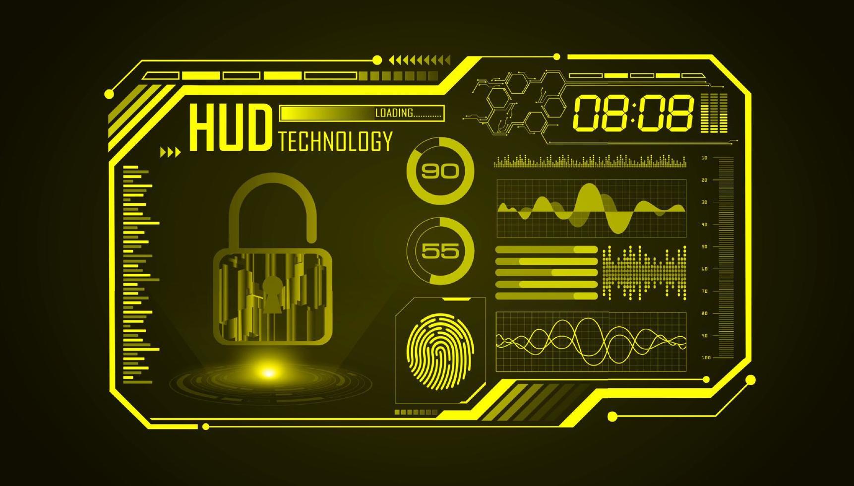 modern hud technologie scherm achtergrond vector