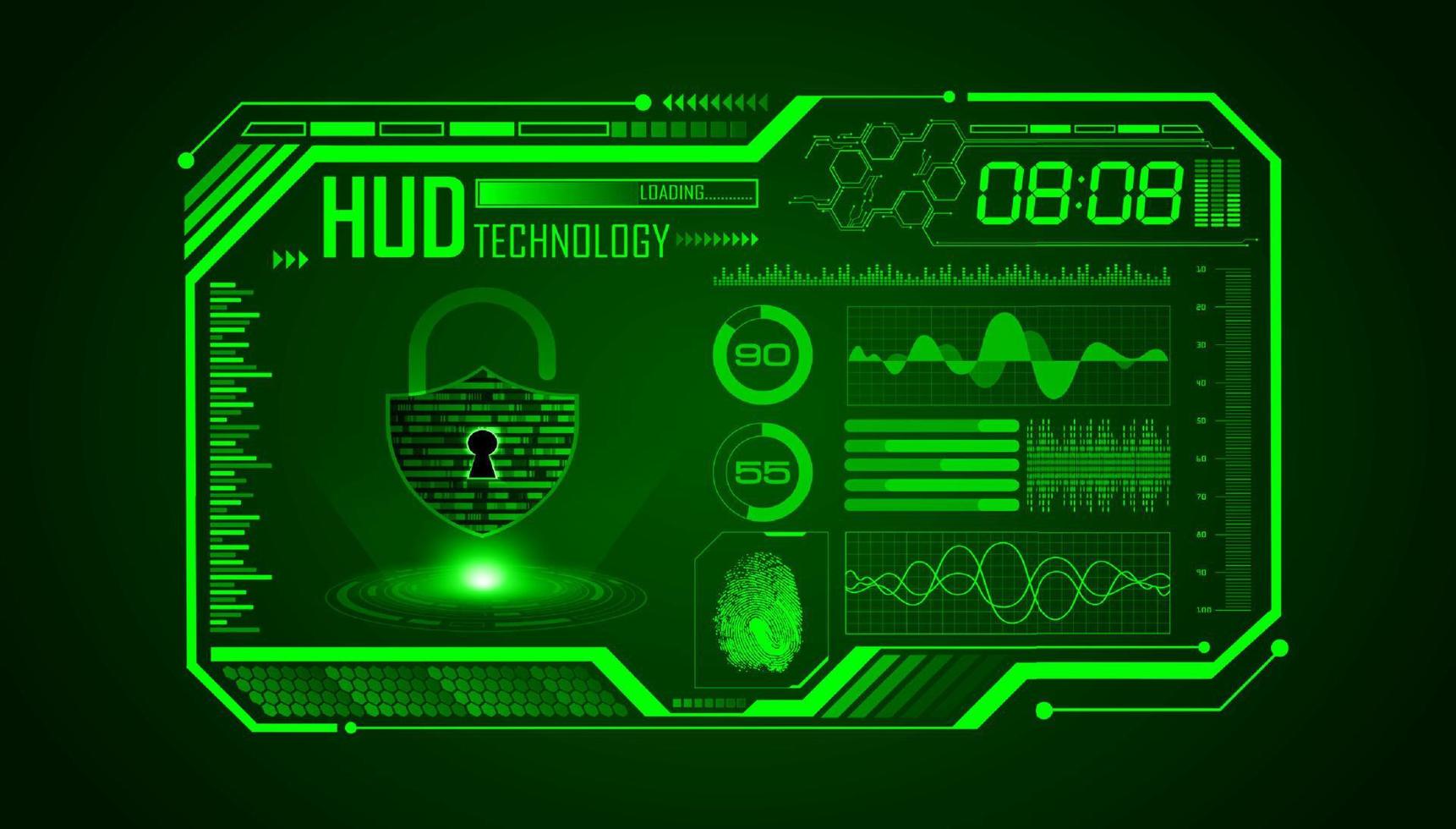 modern hud technologie scherm achtergrond vector