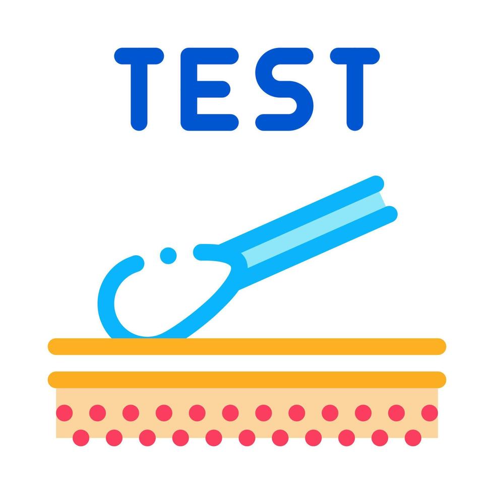 huid dermatitis test icoon vector schets illustratie