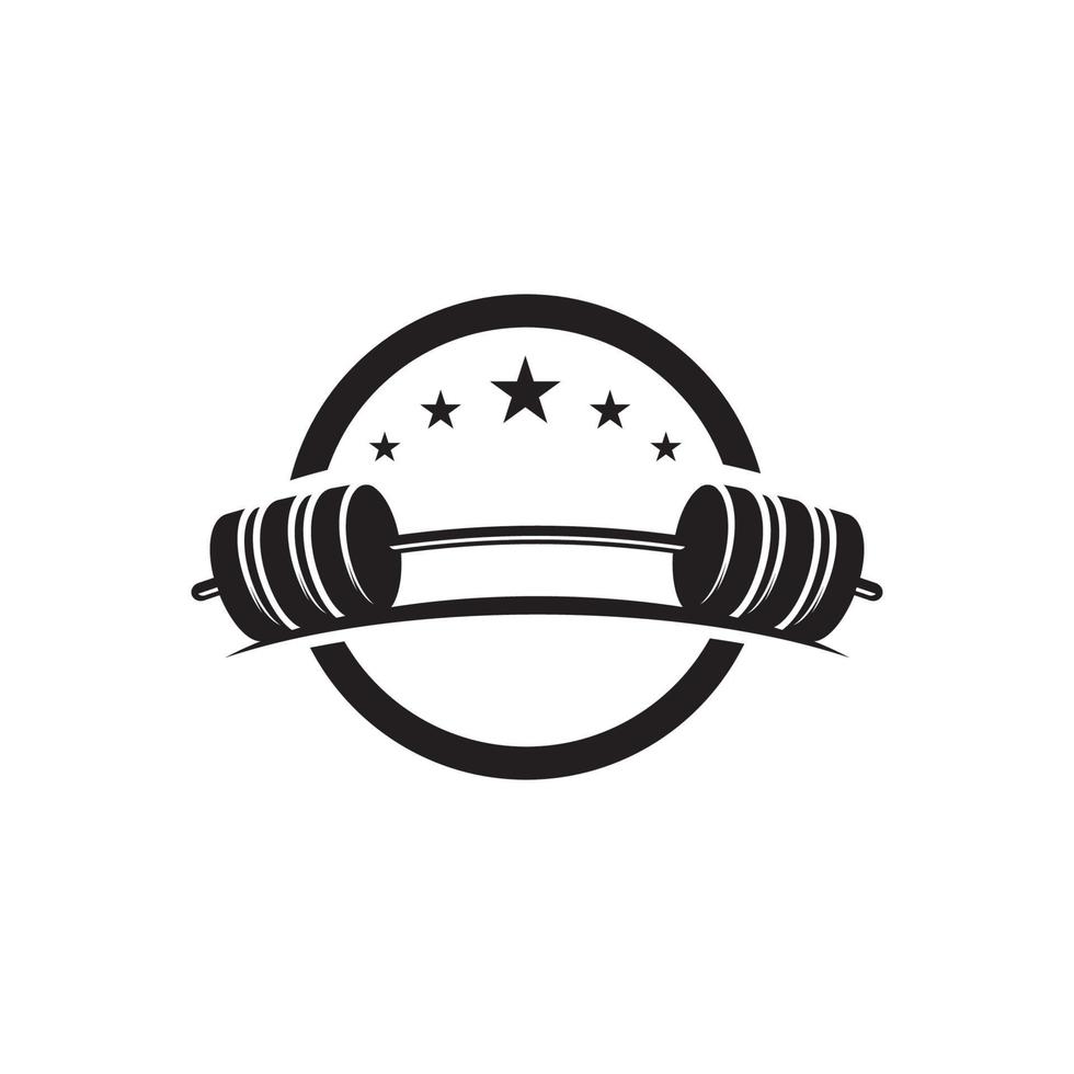 barbeel, halter Sportschool icoon logo sjabloon vector