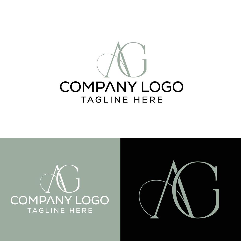 eerste brief ag logo ontwerp monogram creatief modern teken symbool icoon vector