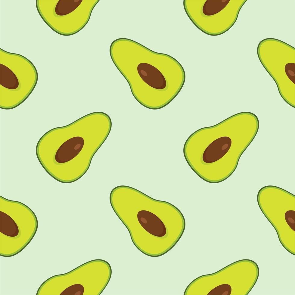 avocado naadloos patroon vlak ontwerp vector illustratie