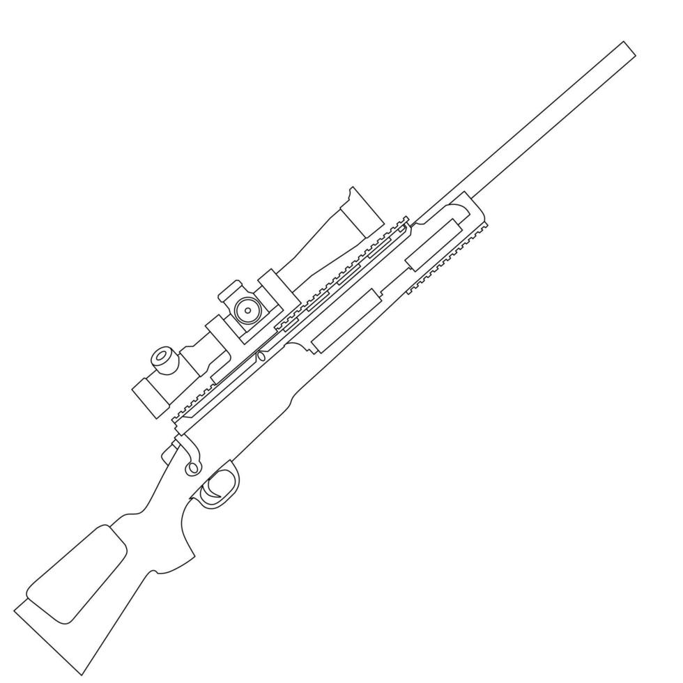 scherpschutter geweer- schets vector