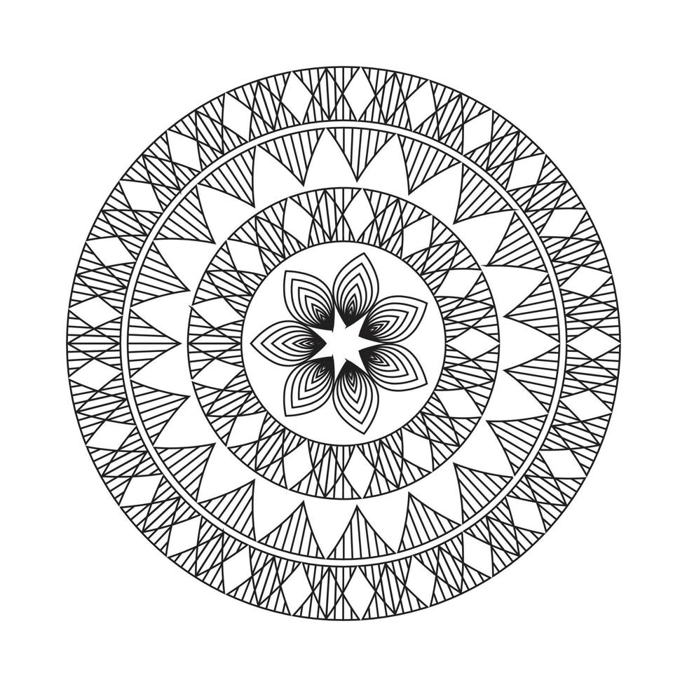 mandala ontwerp decoratief patroon decoratie sneeuwvlok Aan zwart bloem patroon ontwerp vector