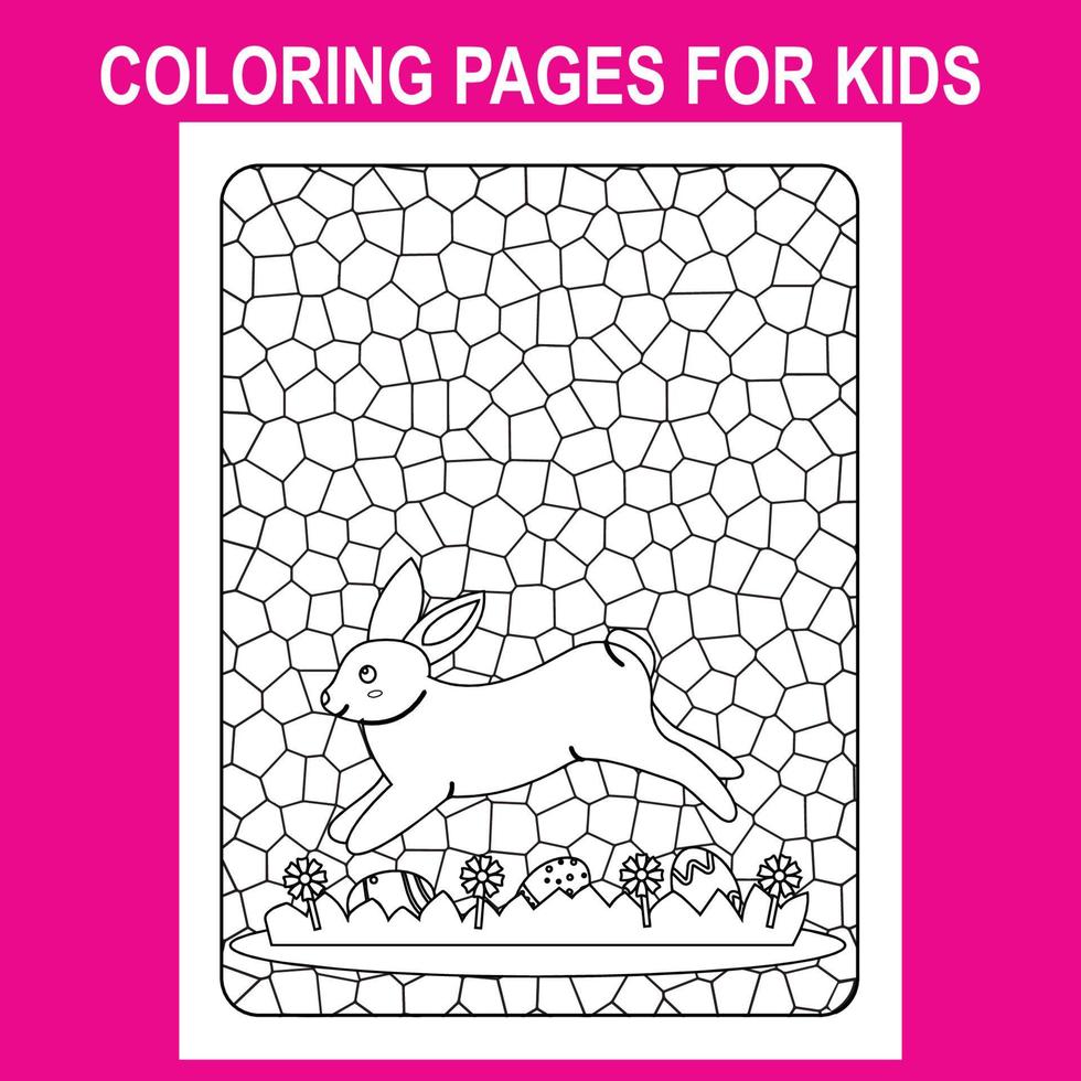 afdrukken staan glas kleur Pagina's voor kinderen, Pasen kleur Pagina's afbeelding Nee 3 vector