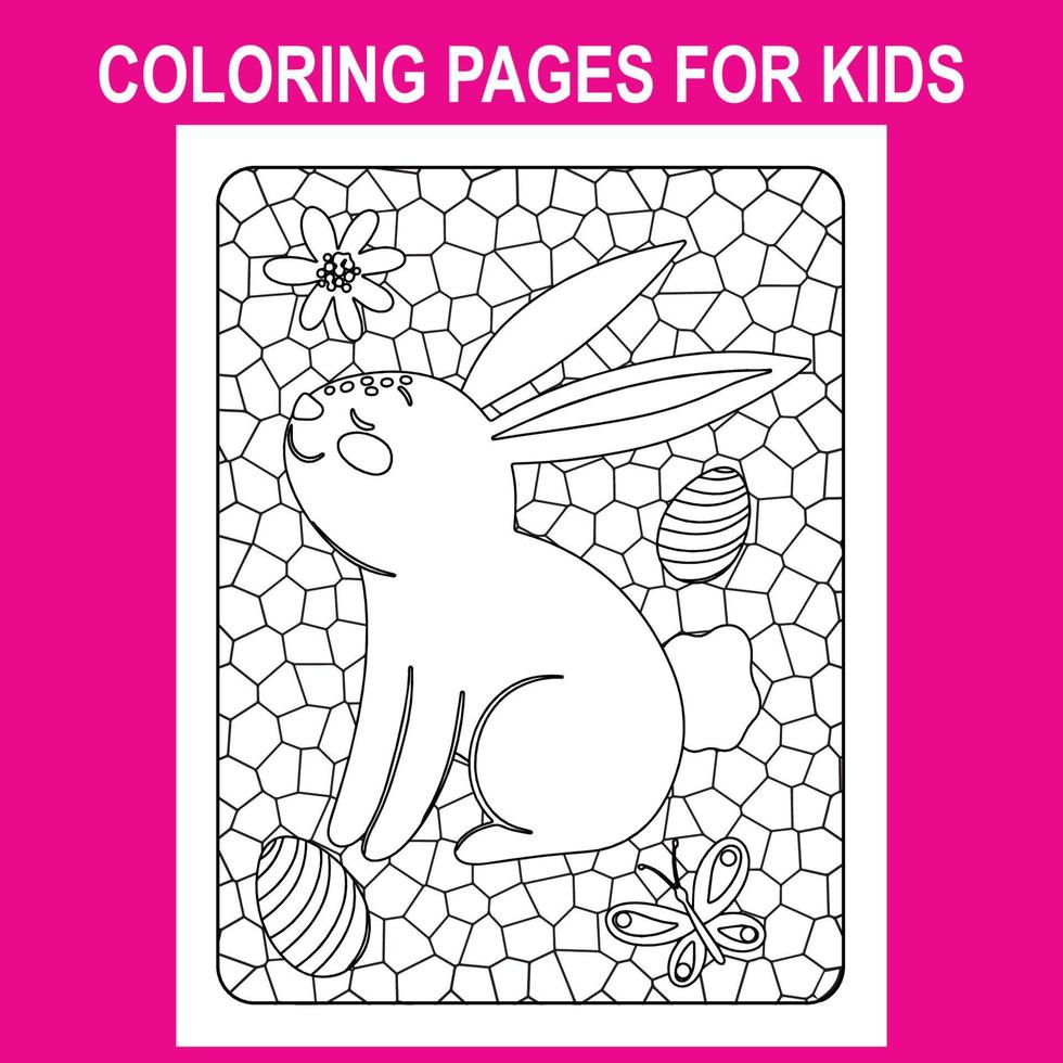 afdrukken staan glas kleur Pagina's voor kinderen, Pasen kleur Pagina's afbeelding Nee 7 vector