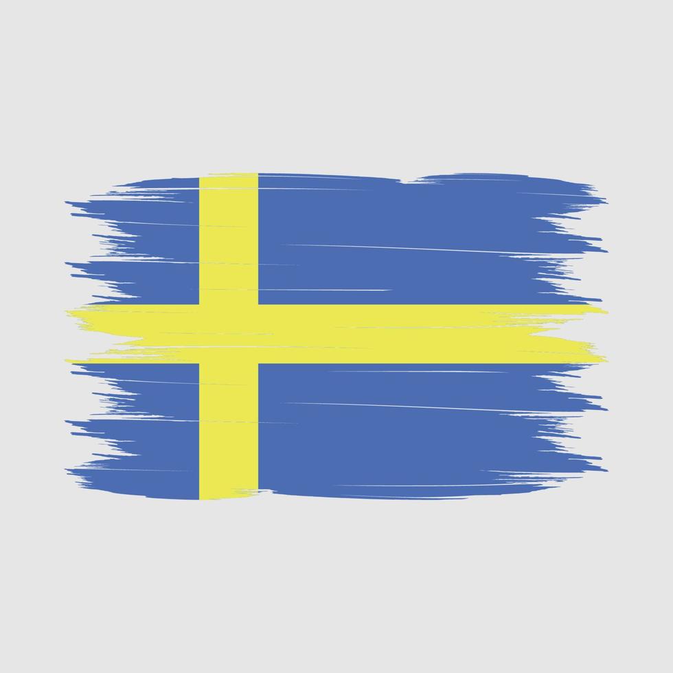 Zweden vlag borstel vector