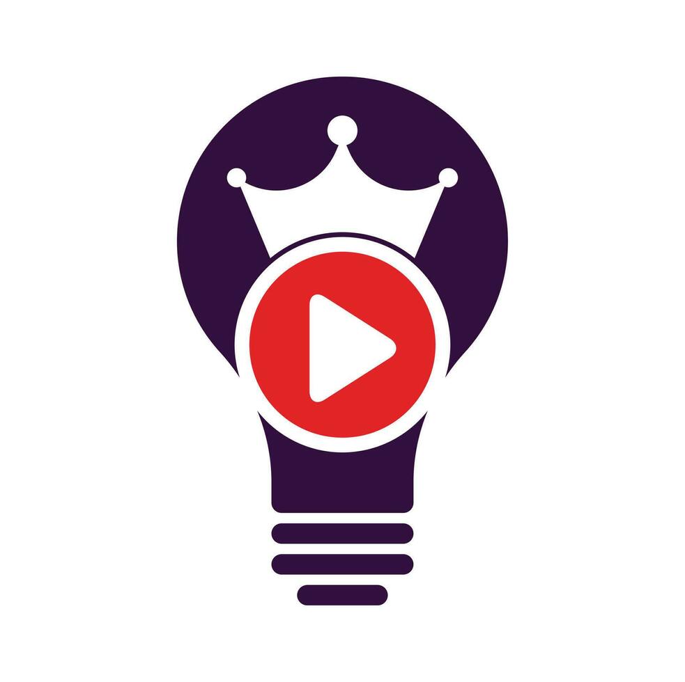 koning video vector logo ontwerp sjabloon. Koninklijk film logo ontwerp vector.