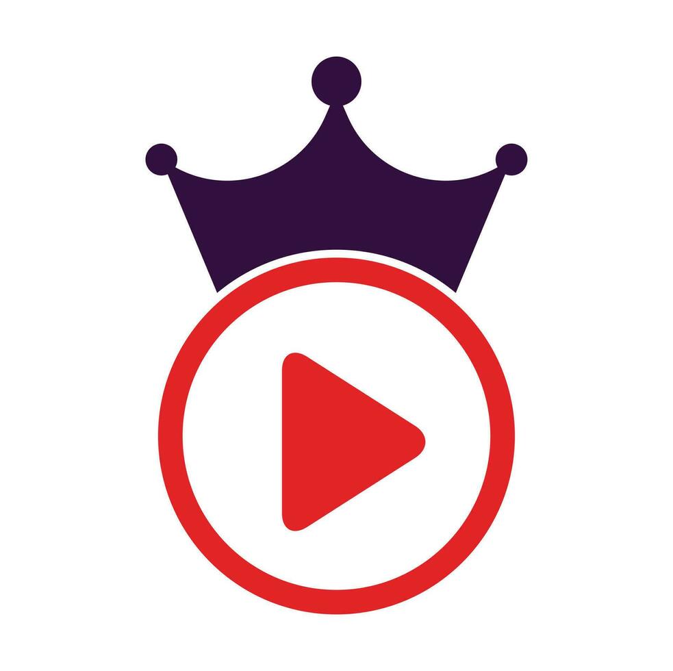 koning video vector logo ontwerp sjabloon. Koninklijk film logo ontwerp vector.