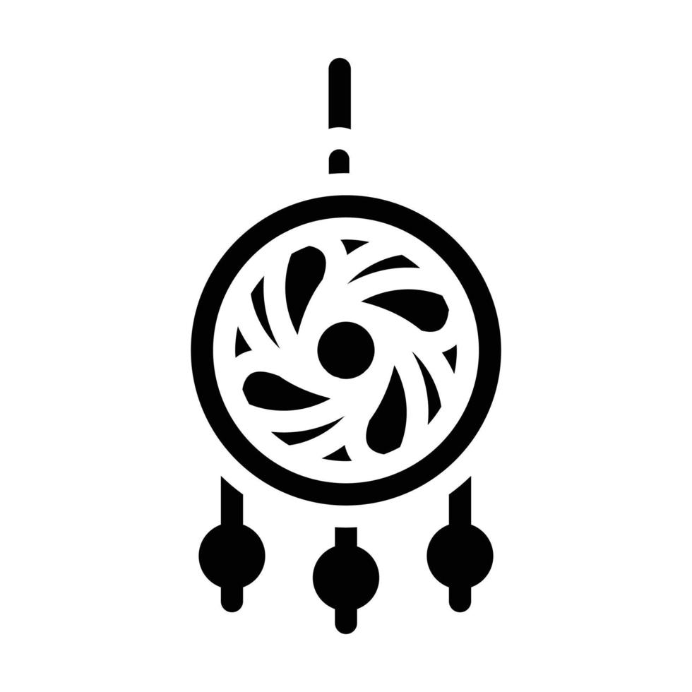 het weven amulet glyph icoon vector illustratie