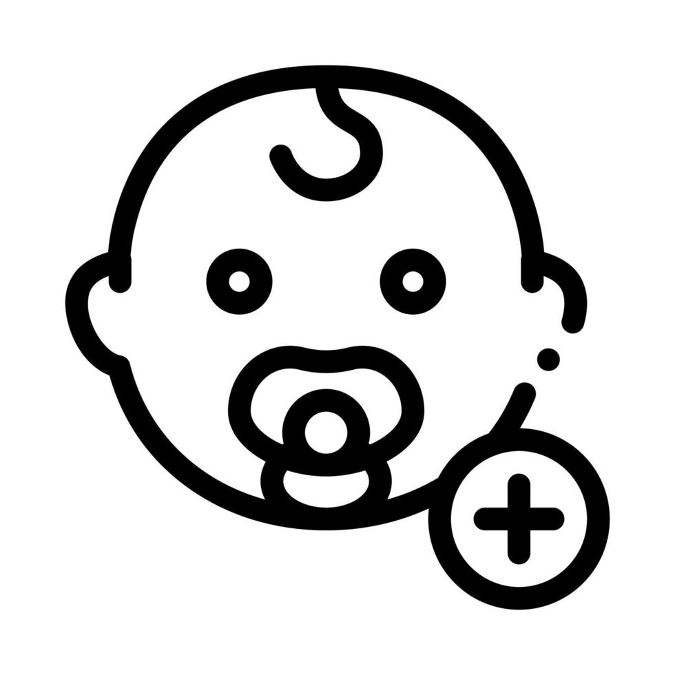 pasgeboren baby kleuter icoon vector schets illustratie