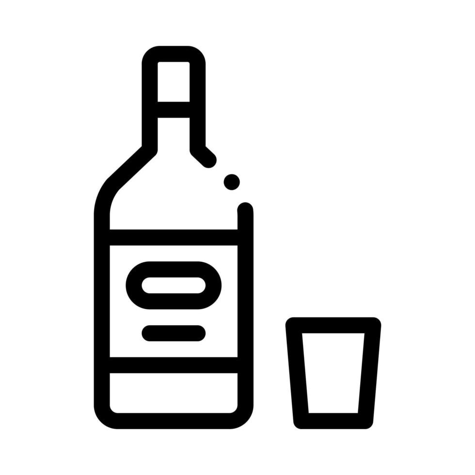 alcohol fles icoon vector schets illustratie