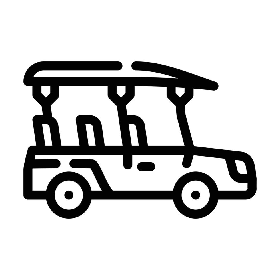 safari auto lijn icoon vector illustratie