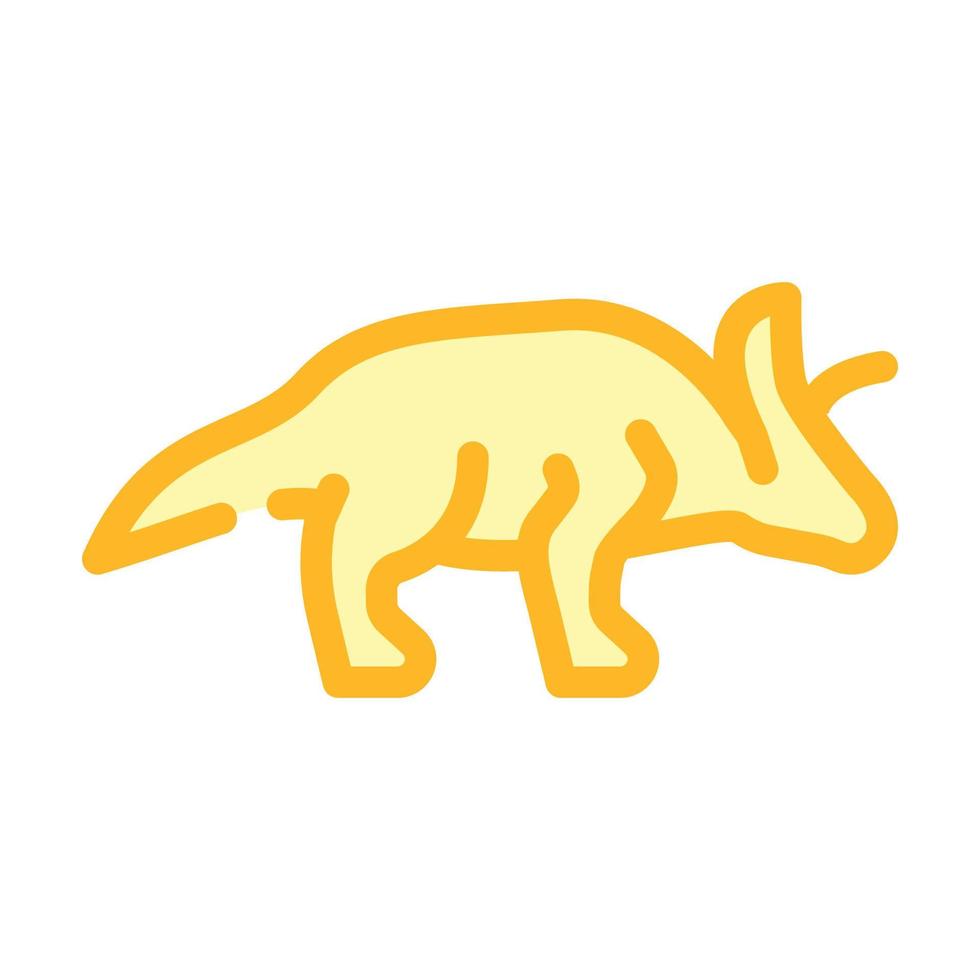arrhinoceratops dinosaurus kleur icoon vector illustratie teken