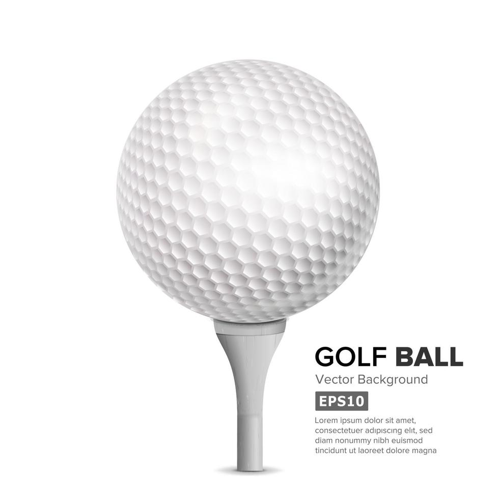 golf bal Aan wit tee. vector