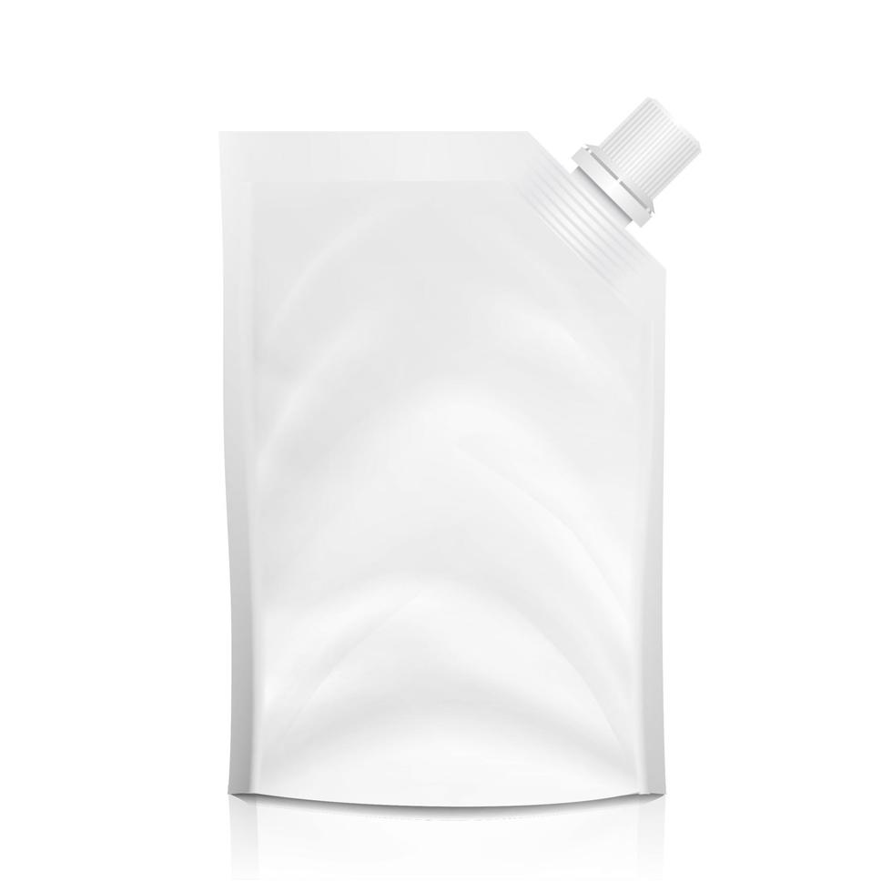 blanco doypack vector. realistisch wit doy-pack vector