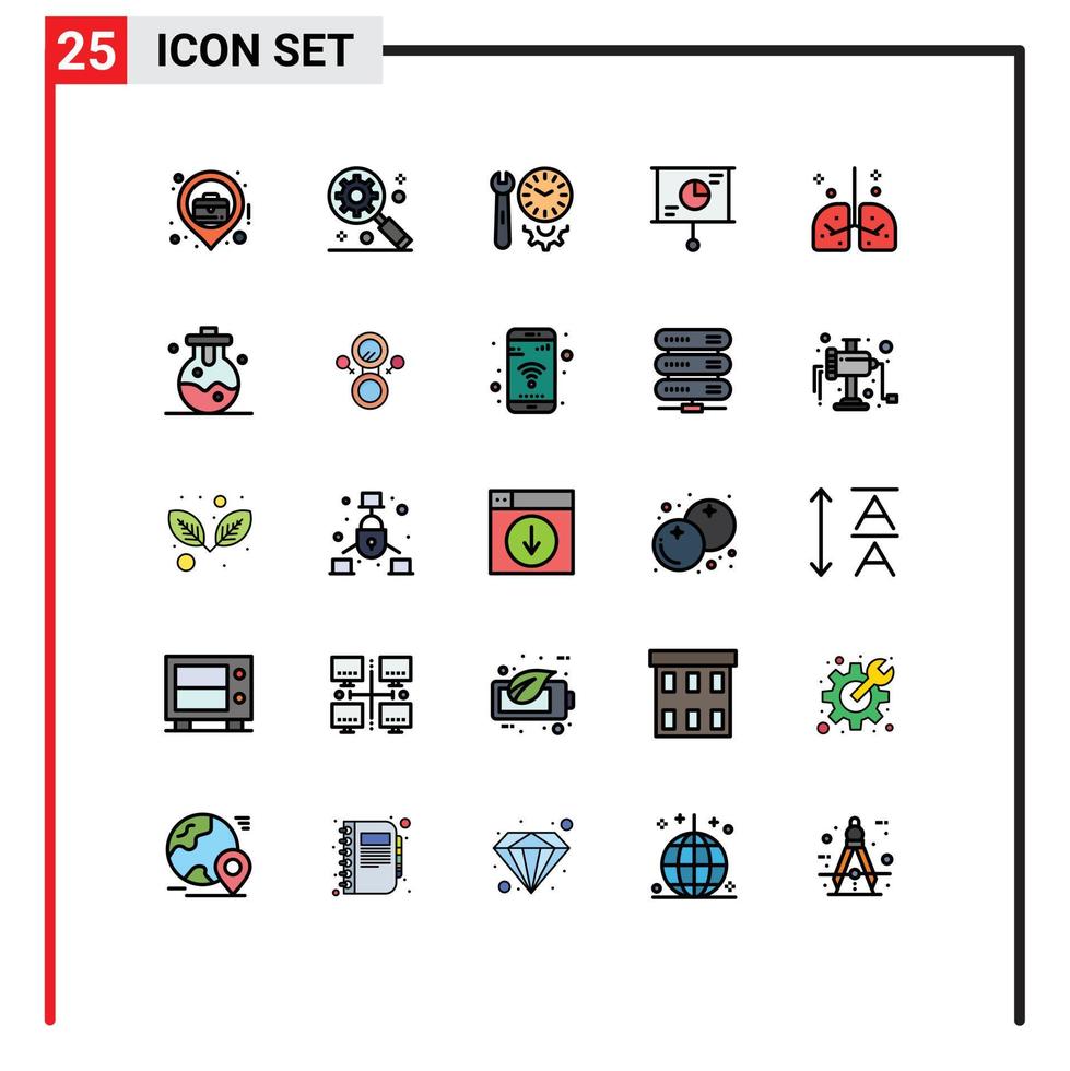 reeks van 25 modern ui pictogrammen symbolen tekens voor ziekenhuis samenspel opties strategie bedrijf bewerkbare vector ontwerp elementen