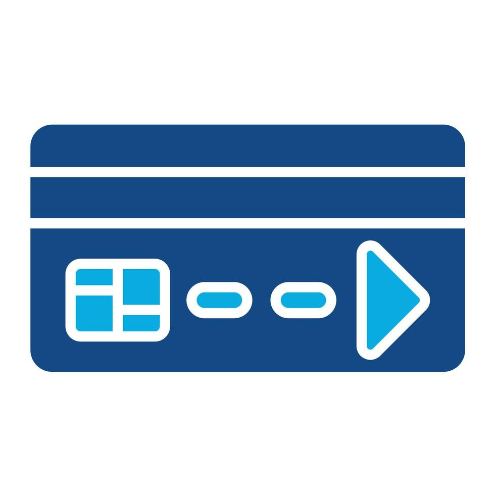 creditcard glyph twee kleuren icoon vector