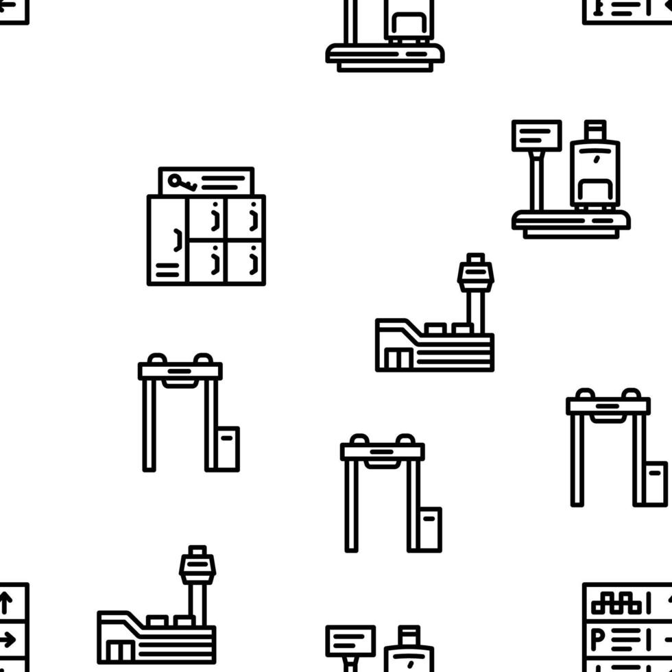 luchthaven elektronisch uitrusting vector naadloos patroon