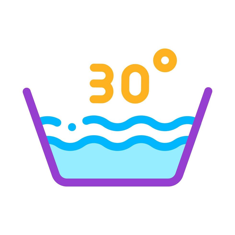 wasserij dertig graden Celsius vector lijn icoon