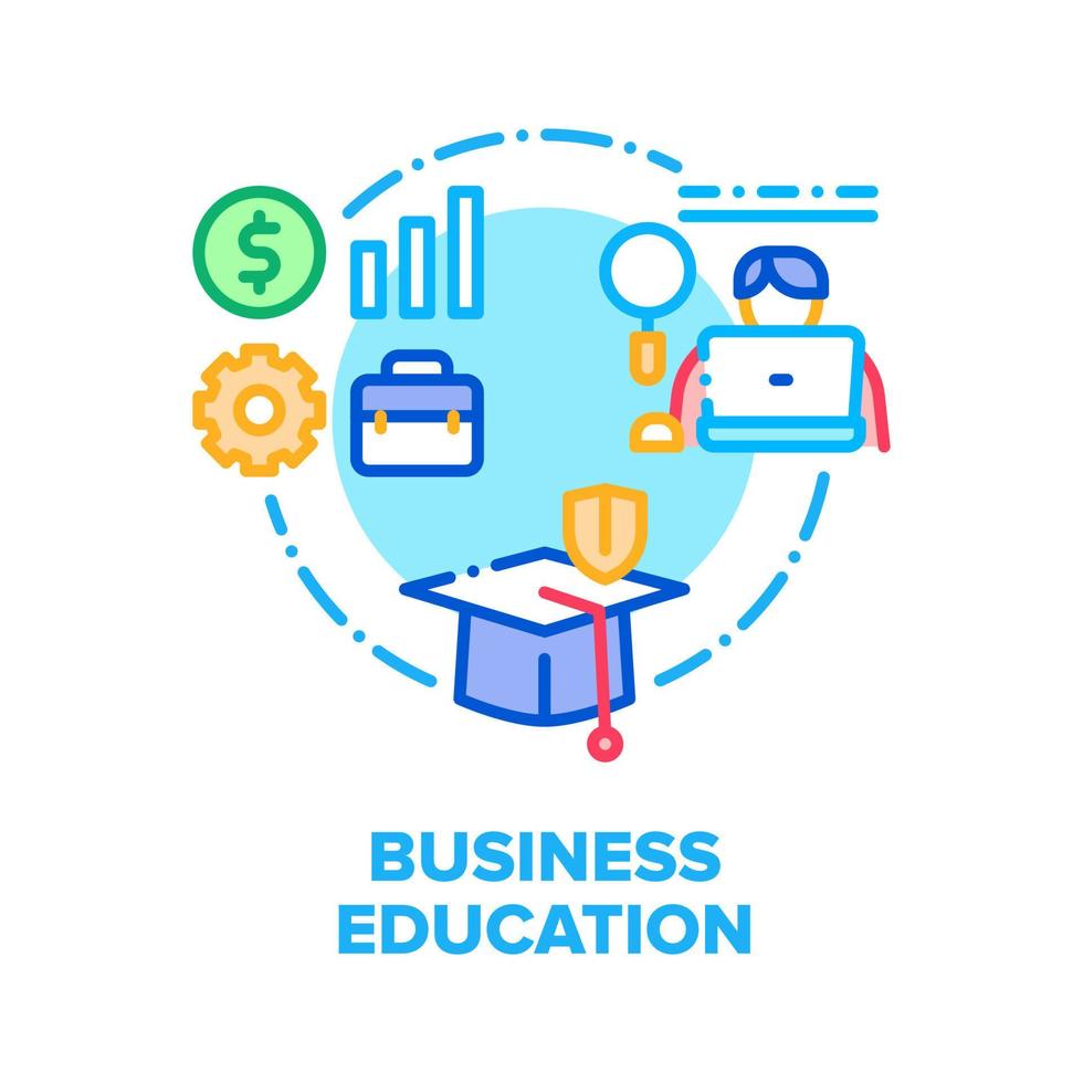 bedrijf onderwijs cursussen vector concept kleur