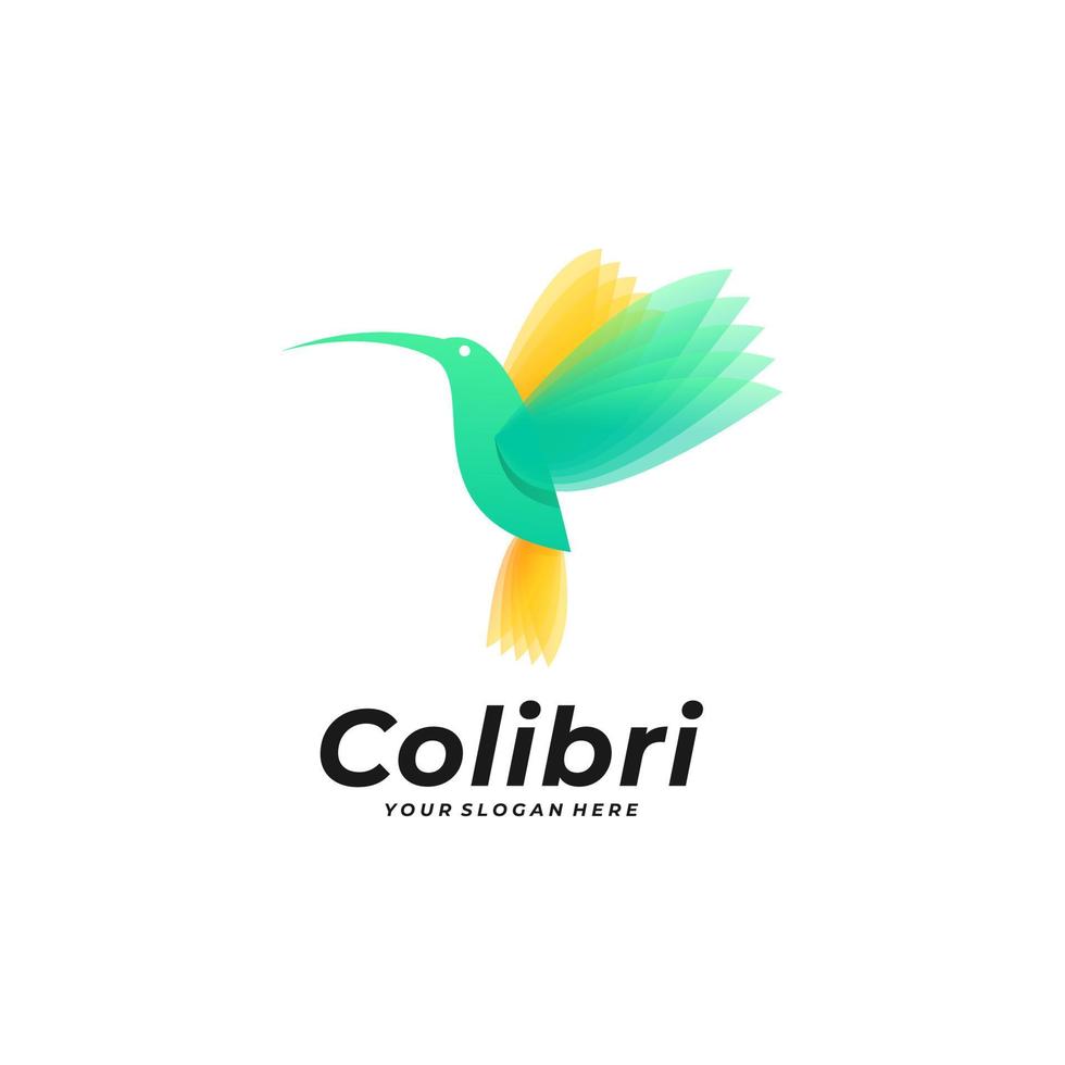 colibri kleurrijk modern logo ontwerp vector illustratie.