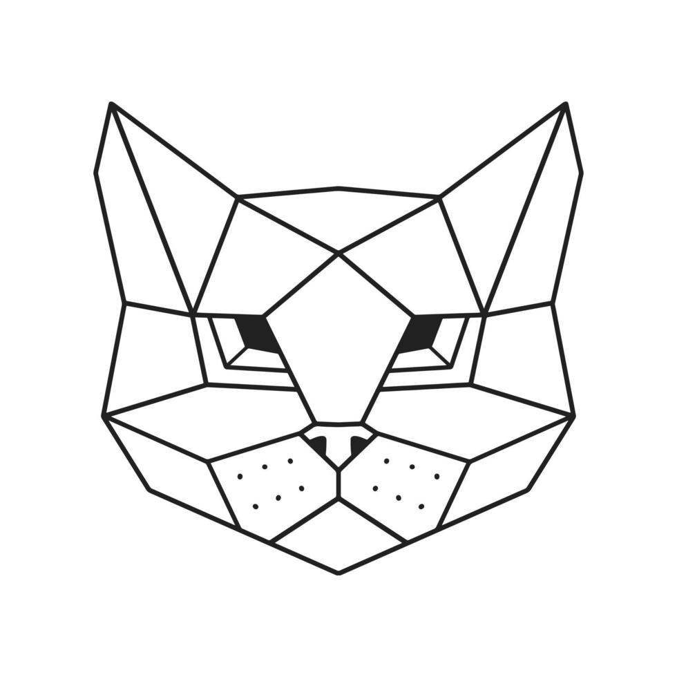 kat lowpoly illustratie vector