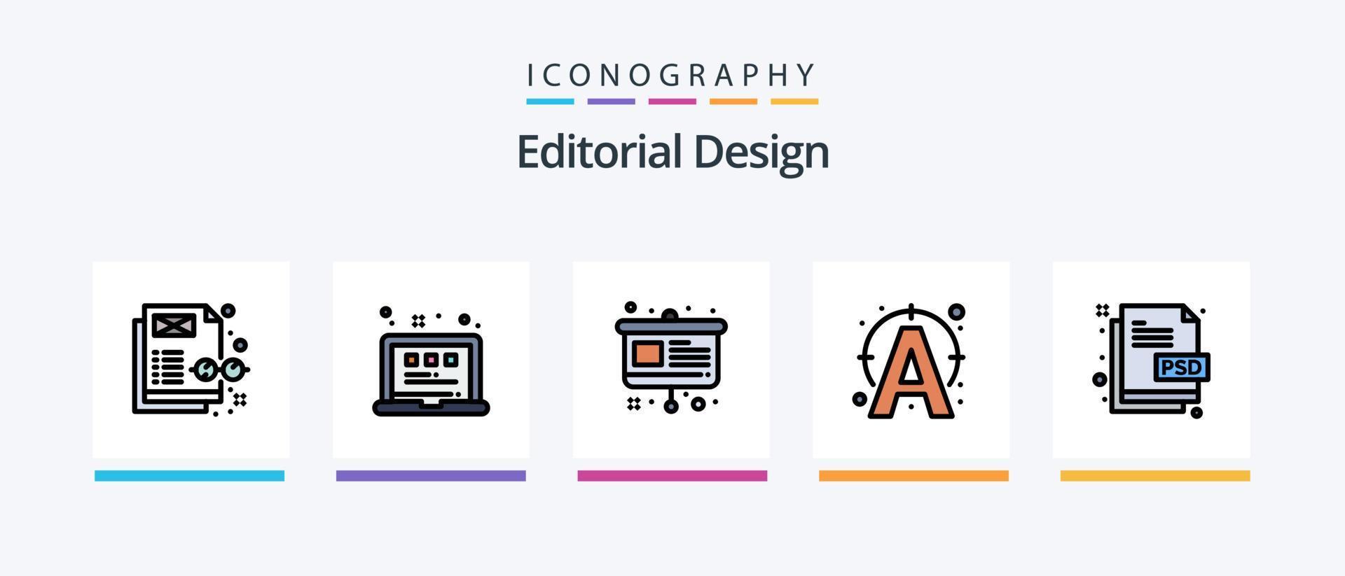 redactioneel ontwerp lijn gevulde 5 icoon pak inclusief camera lens. aansluiten. controlelijst. schrijven. Bewerk. creatief pictogrammen ontwerp vector
