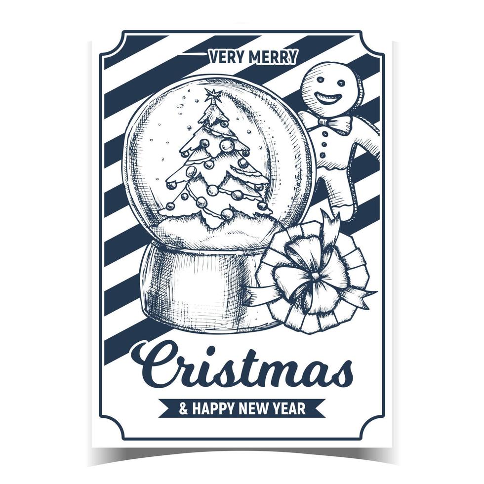 Kerstmis Kerstmis vakantie reclame poster vector