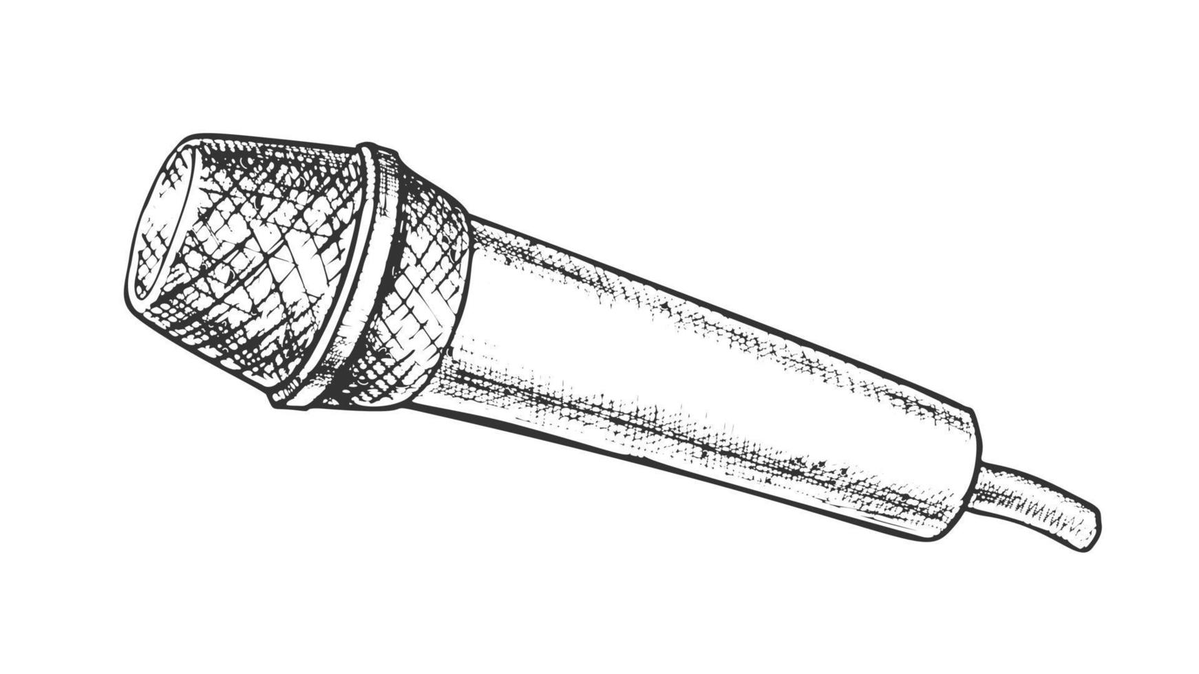 modern vocale microfoon karaoke monochroom vector