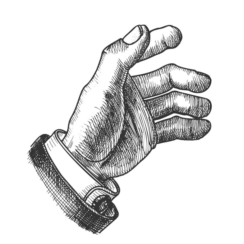 zakenman hand- maken gebaar monochroom vector