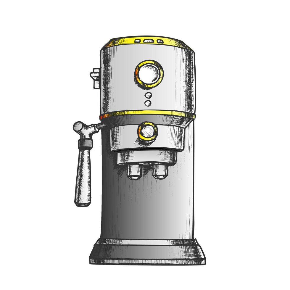 espresso machine voorkant visie kleur vector