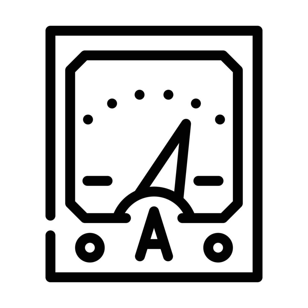 ampèremeter gereedschap lijn pictogram vectorillustratie vector