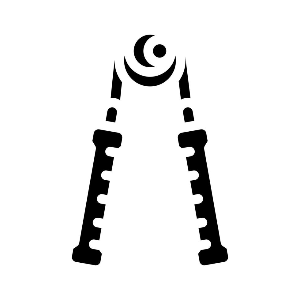overslaan touw Sportschool gereedschap glyph icoon vector illustratie