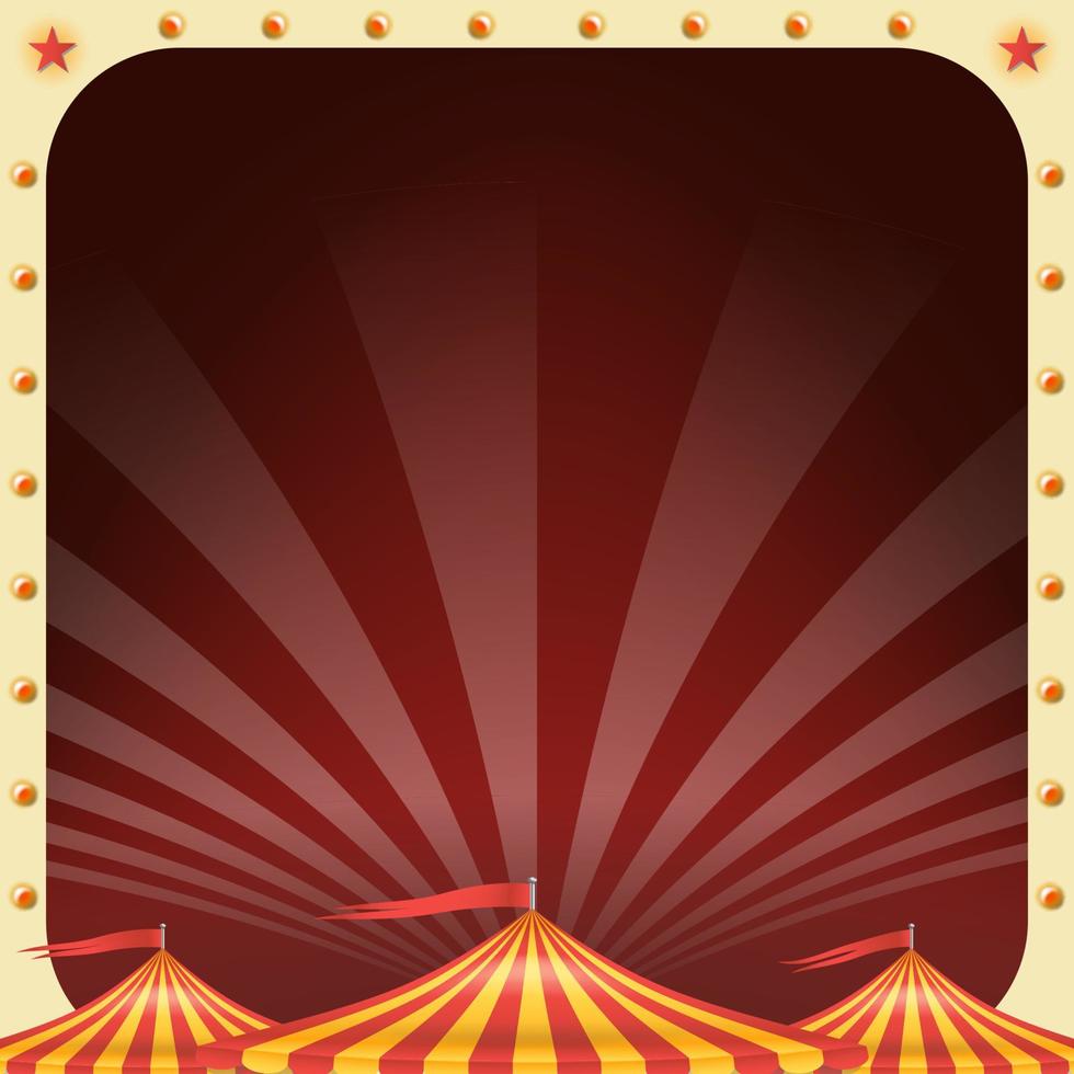 circus poster vector. circus tent achtergrond. amusement park feest. vakantie evenementen en vermaak concept. illustratie vector