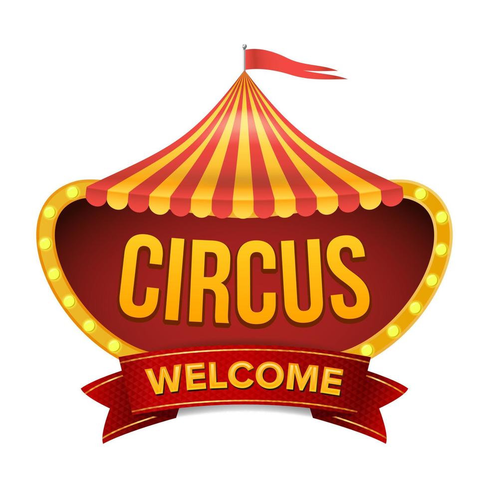 circus teken vector. carnaval licht lamp kader. vlak geïsoleerd illustratie vector