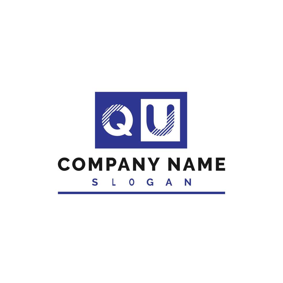 qu brief logo ontwerp vector