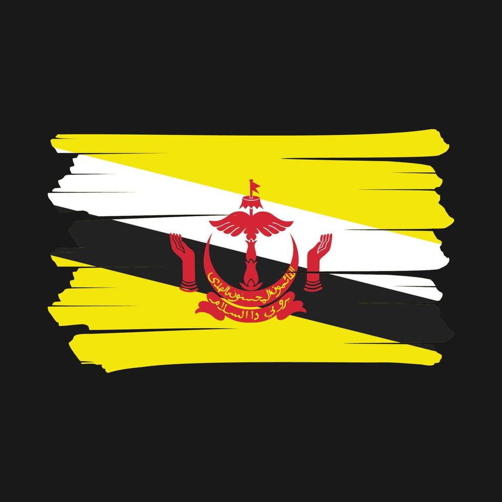Brunei vlag borstel vector