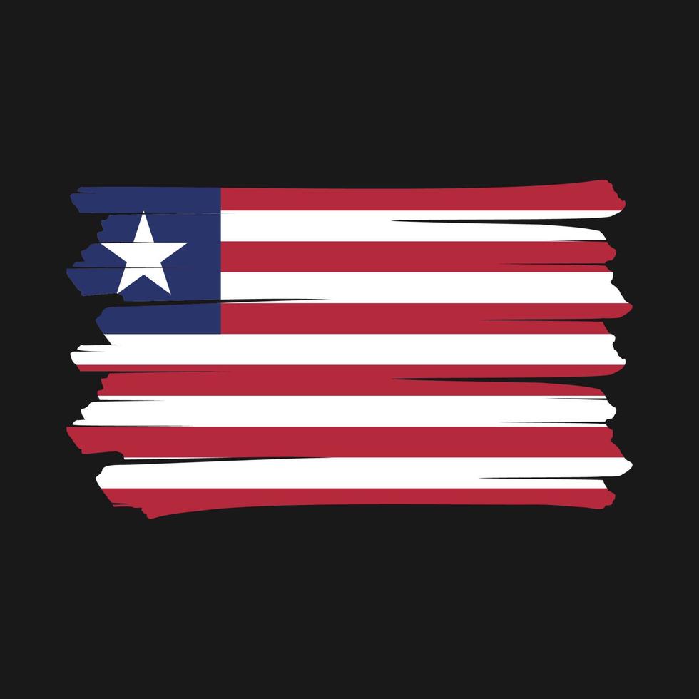 Liberia vlag borstel vector